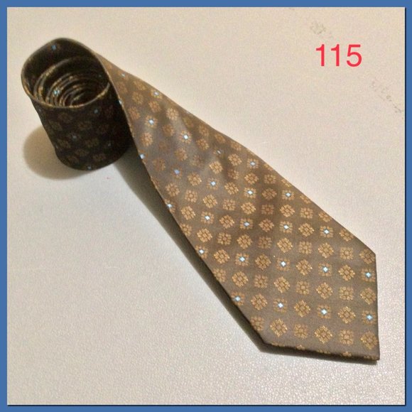 Vtg Shiny Floral Tie_115 - Picture 1 of 5